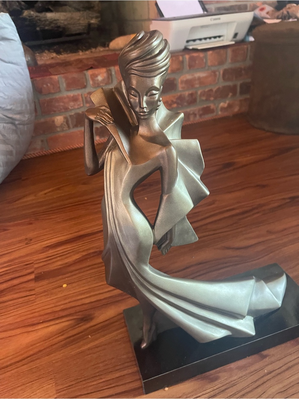 Vintage Austin 1989 bronzeModern Dancing Woman Sculpture - Home Art
